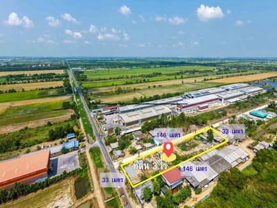 ที่ดิน วังน้อย อยุธยาหลัง Obayashi  โซนอุตสาหกรรมวังน้อย 3 ไร่ ถม