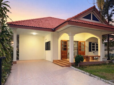 ขายถูก บ้านเดี่ยว หมู่บ้านรามนุช 14 ติดถนนสุขุมวิท | ถนนเส้นหลัก 