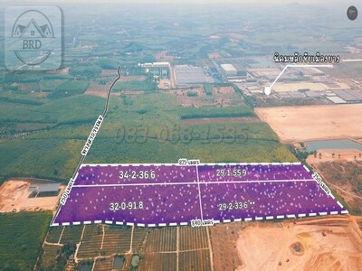 ขายที่ดินสีม่วงนิคมหลักชัย ระยอง เนื้อที่ 125-3-14.9 ไร่ 
