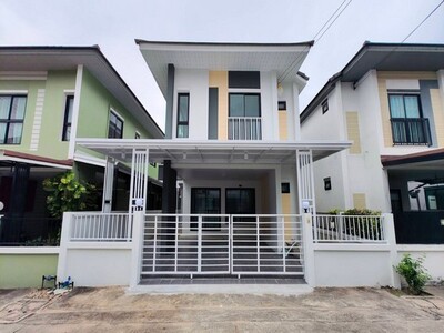 ขายบ้านแฝดใกล้ถ.ข้าวหลาม เลี่ยงเมืองหนองมน ชลบุรี กู้เงินเหลือ 