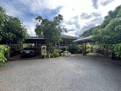 บ้านเดี่ยวชั้นเดียว ขายขาดทุน พื้นที่สวน ต้นไม้รอบบ้าน บรรยากาศดี