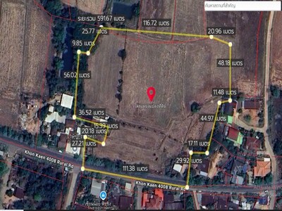 ขายที่ดินนา10-1-28ไร่ 14.5ล.ทำเลธุรกิจ ต.บ้านหว้า เมืองขอนแก่น