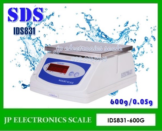 เครื่องชั่งกันน้ำ600กรัม ตาชั่งกันน้ำ600g-30kg ยี่ห้อ SDS รุ่น IDS831 SERIES