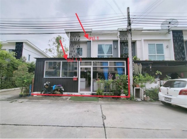 ขายทาวน์เฮ้าส์  หมู่บ้านพฤกษา ไพร์ม สถานีรถไฟฟ้าบางพลู-ราชพฤกษ์ นนทบุรี (PKK03-05537)