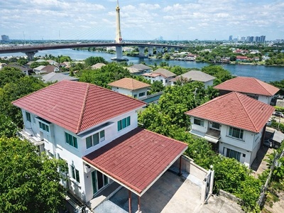 พร้อมเฟอร์ 3 รัตนาธิเบศร์ MRTไทรม้า 900ม. บ้านเดี่ยวหลังมุม 2 ชั้