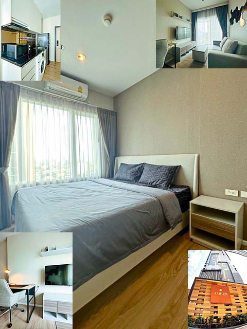 ถูกที่สุด MRTแยกติวานนท์เครื่องซักผ้า ชั้น23 วิวสวย ให้เช่า-ขาย คอนโด 35ตรม. 1นอน  ฟังก์ชั่นครบ ทำงานได้ ต่อรองได้ amber by easternstar 