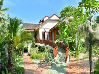 ขายบ้านริมคลอง ที่ดิน 353 ตร.ว ท่าคา อัมพวา ใกล้ตลาดน้ำ พร้อมอยู่