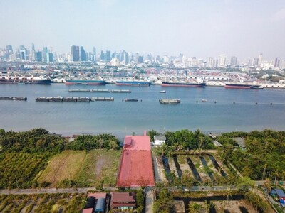 ขายที่ดิน ในคุ้งบางกะเจ้าติดแม่น้ำเจ้าพระยา 1-2-70 ไร่ 