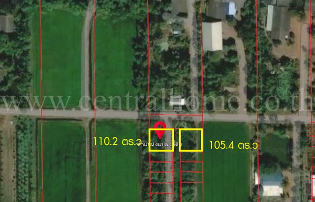 ที่ดิน 2 แปลง 105 ตารางวา 110 ตารางวา ดอนเกาะกา บางน้ำเปรี้ยว ใกล้ วัดสุนทรพิชิตาราม