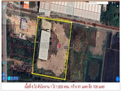 ขายขาดทุน  ถูกมากโรงงานใหม่พร้อมใช้ ถนนบางบัวทอง-สุพรรณ เนื้อที่ 