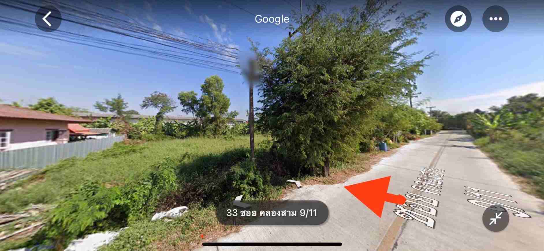 ขายที่ดินเปล่า คลองสาม ซอย 9/11 ใกล้วัดพระธรรมกาย เจ้าของขายเอง