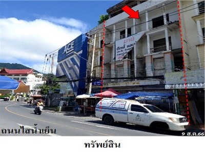 ขายอาคารพาณิชย์ 2 คูหา  ถ.ไสน้ำเย็น ต.ป่าตอง อ.กะทู้ จ.ภูเก็ต