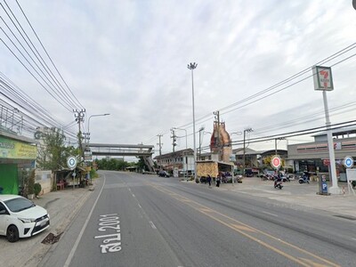 ขายที่ดินเปล่าติดถนนใหญ่เหมาะปลูกสร้างอาคารทำร้านค้าขายวัดศรีวารี