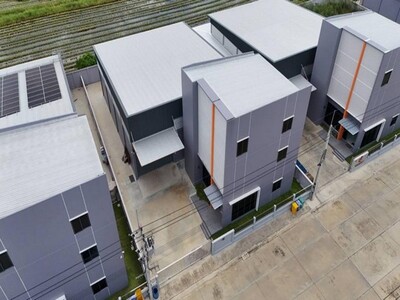 ขายโกดังพร้อมออฟฟิศ MINI FACTORY ถ.ลำลูกกาคลอง 8 พื้นที่สีม่วง