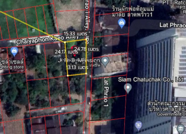 ที่ดินเปล่า หลังศาลอาญา ซ. ลาดพร้าว 1 แยก 20 ใกล้ รถไฟฟ้า mrt รัชดาภิเษก