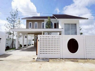 พูลวิลล่าสร้างใหม่ สไตล์ญี่ปุ่น 2 ชั้น ตกแต่งสวย สันผักหวาน หางดง