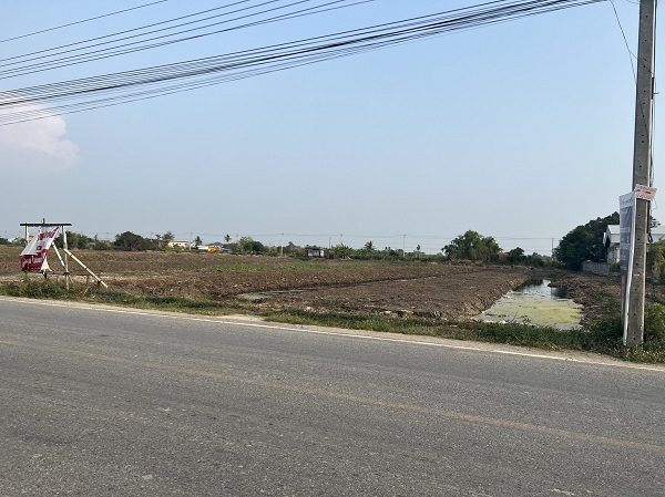 ขายที่ดินซอยวัดศรีวารีน้อย บางเสาธง สมุทรปราการ 11 ไร่ ใกล้สนามบินสุวรรณภูมิ