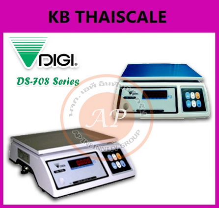 เครื่องชั่งดิจิตอล พิกัด 6-30kg ยี่ห้อ DIGI รุ่น DS-708 Series