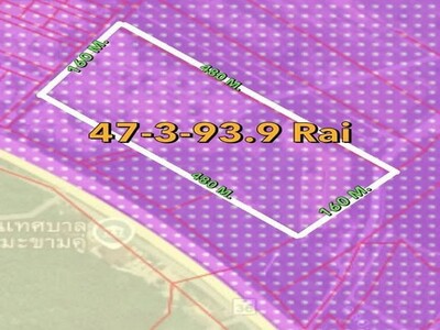 ขายที่ดินผังม่วงระยอง 47-3-93.9 ไร่ 