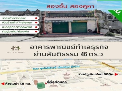 ขายอาคาร2ชั้น2คูหา 46ว. 5น6น 5.55ล. ต.ช้างเผือก เมืองเชียงใหม่