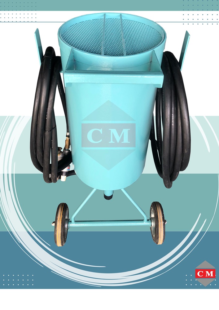 ถังพ่นทรายกลางแจ้ง ระบบ Suction ลอกผิว ลอกสนิม ทำความสะอาดแม่พิมพ์ ทรายพ่น