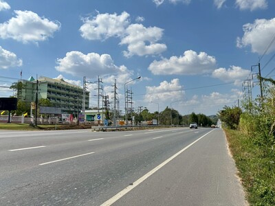 ขายที่ดินเปล่าจันทบุรีติดถนนสุขุมวิท มีถนนรอบด้าน ทั้ง 4 ด้าน