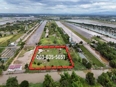 ขายที่ติดคลองสวยหลัง มศว.องครักษ์ ถมแล้วทั้งแปลง